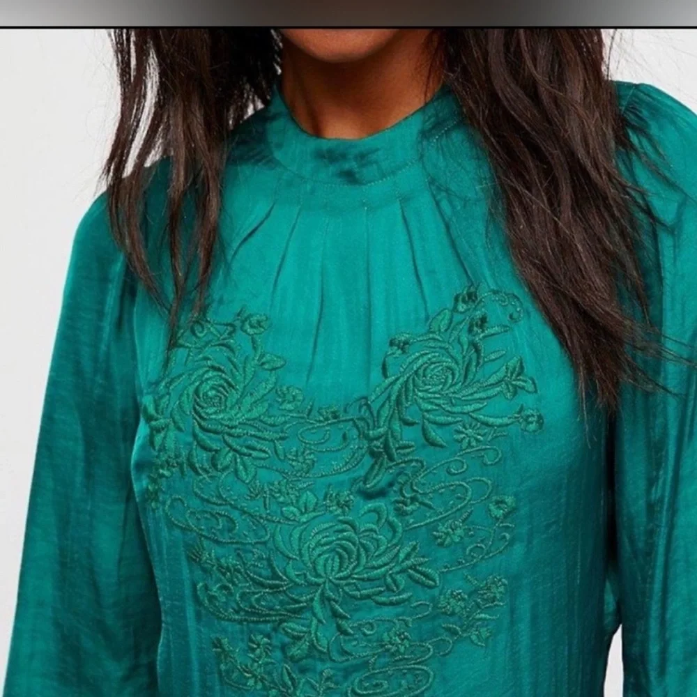 Free People New Day satin tunic dress - Picture 4 of 9